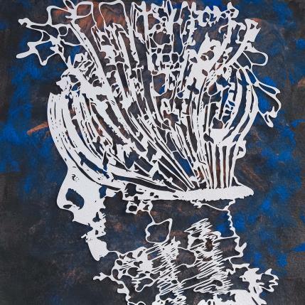 Peinture MAJESTY par Louafi Valentine | Tableau Figuratif Papier Portraits