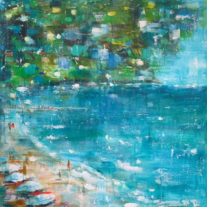 Painting Plage de Jean Blanc by Solveiga | Painting Acrylic