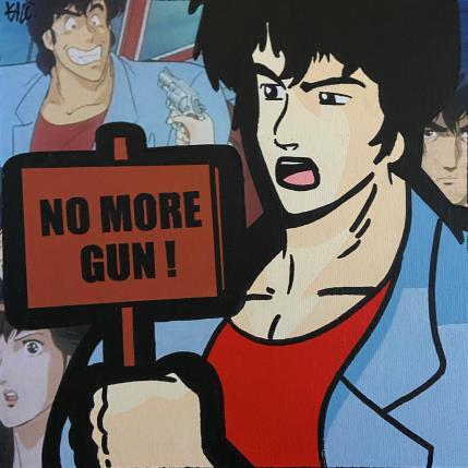 Peinture Nicky Larson No more Gun par Kalo | Tableau Pop-art Collage, Graffiti, Posca Icones Pop