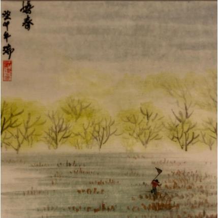 Gemälde L'enfantin von Amblard Rui | Gemälde Figurativ Aquarell, Tinte Landschaften