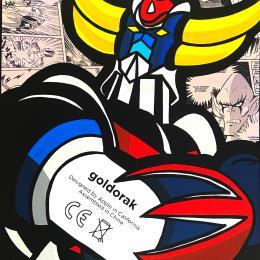 Painting Goldorak Apple by Kalo | Painting Pop-art Gluing, Graffiti, Posca Pop icons