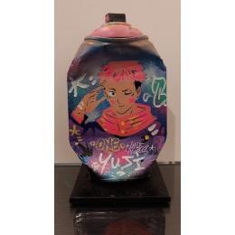 Sculpture Yuji par Lemoine Mael | Sculpture Pop-art Acrylique, Graffiti, Métal Cinéma, Icones Pop