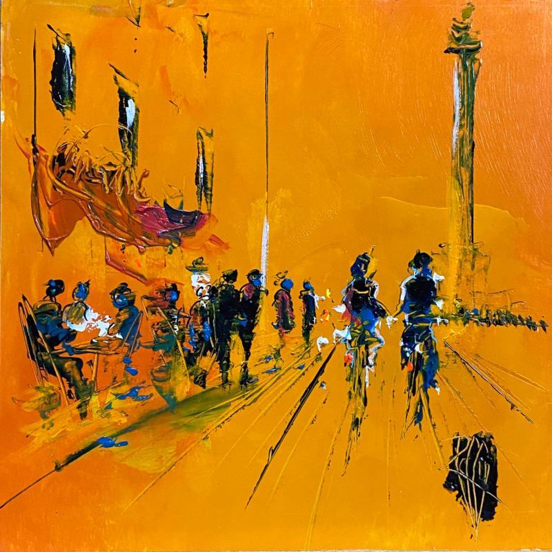 Peinture Paris Bastille par Raffin Christian | Tableau Figuratif Urbain Huile