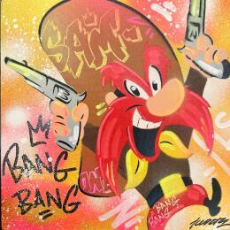 Peinture SAM LE PIRATE par Lemoine Mael | Tableau Pop-art Acrylique, Graffiti Icones Pop