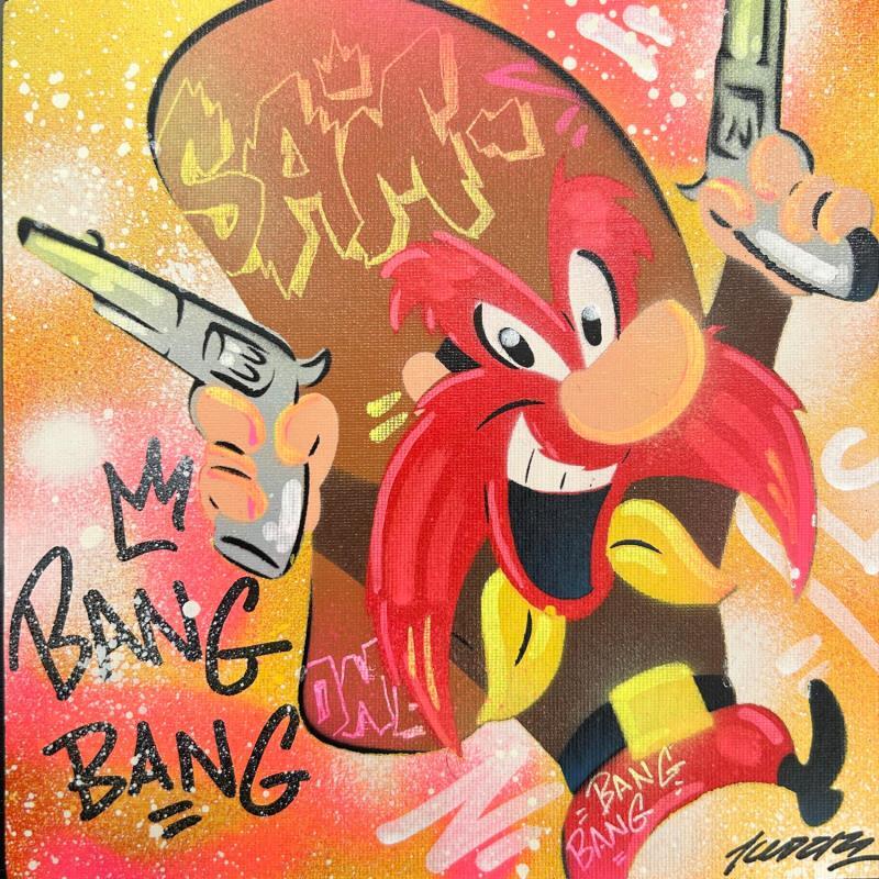 Peinture SAM LE PIRATE par Lemoine Mael | Tableau Pop-art Icones Pop Graffiti Acrylique