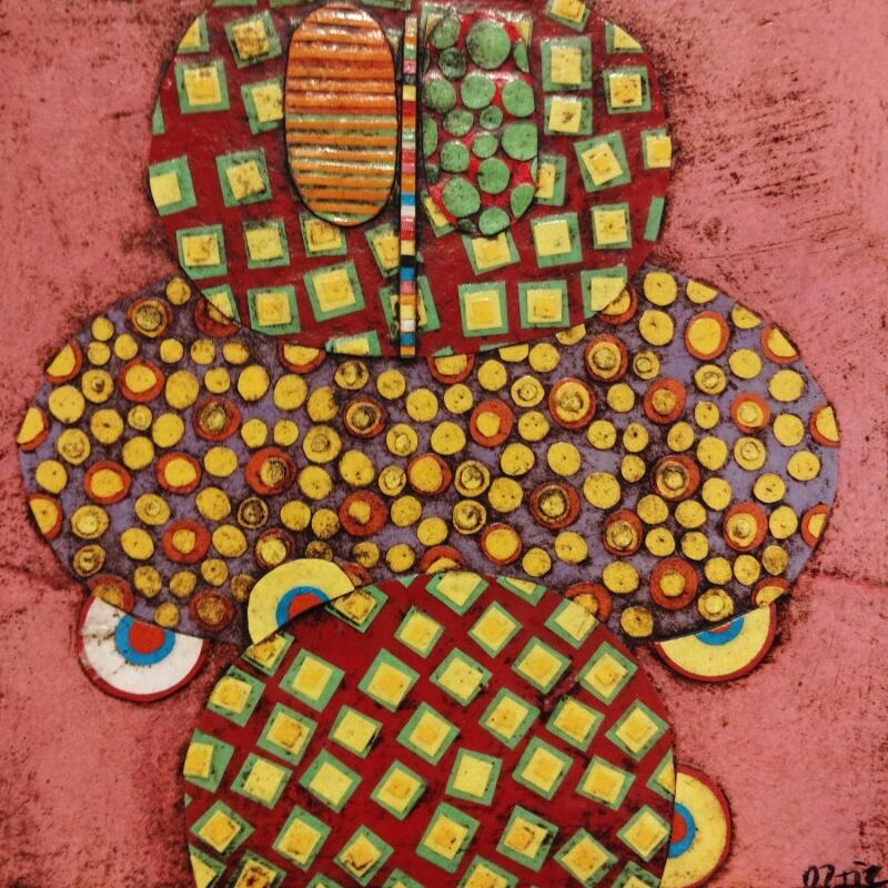 Gemälde Luli von Ortiz Gustavo | Gemälde Art brut Acryl Collage