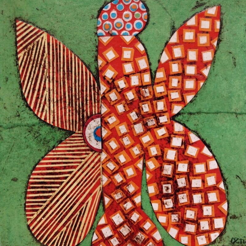 Peinture Butterfly 2 par Ortiz Gustavo | Tableau Art Singulier Acrylique Collage