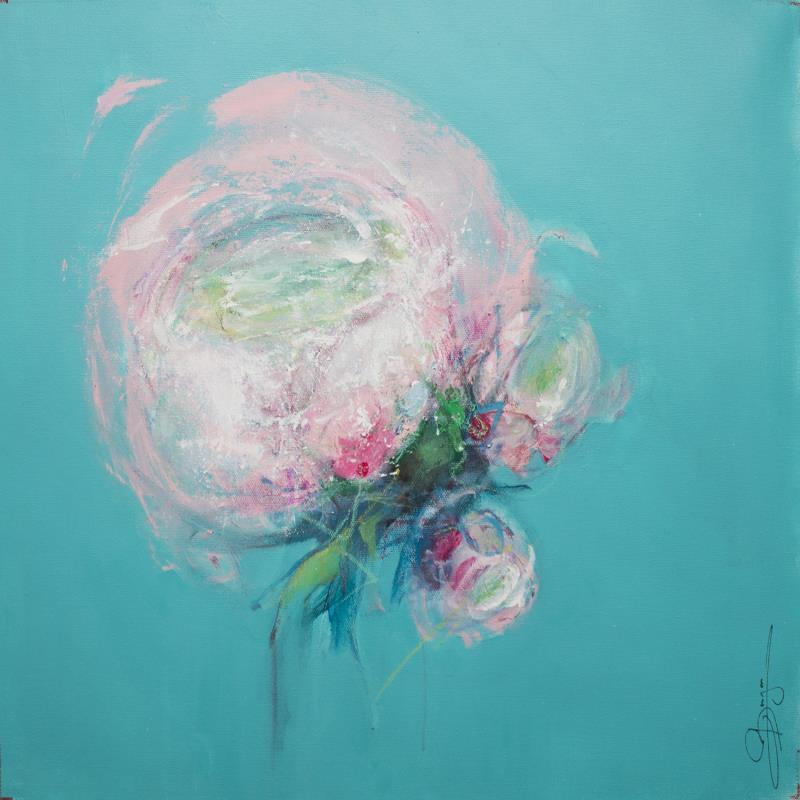 Peinture Renoncule par Bergues Laurent | Tableau Figuratif Nature Aquarelle Acrylique