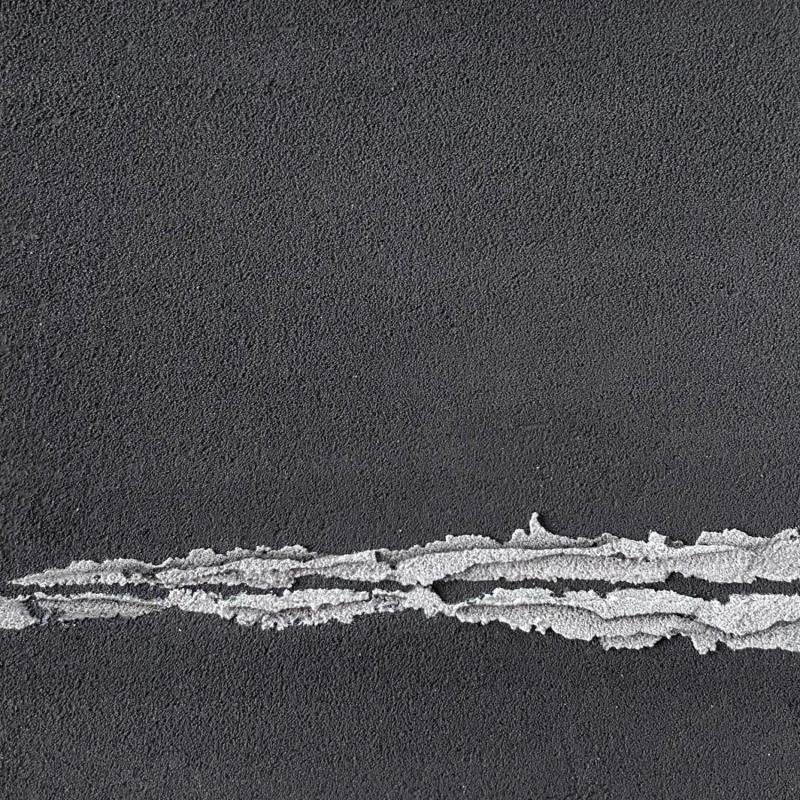Painting Carré Noir Sablé III by CMalou | Painting Subject matter Minimalist Sand