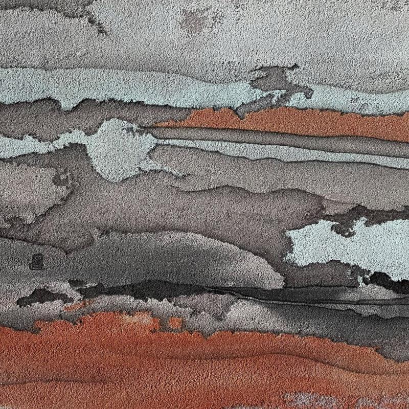 Painting Carré Regard IV by CMalou | Painting Subject matter Minimalist Sand