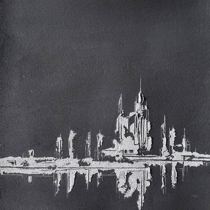 Painting Carré d'Ailleurs by CMalou | Painting Subject matter Minimalist Sand