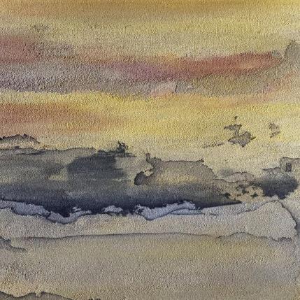 Peinture Carré Regard III par CMalou | Tableau Matiérisme Sable Minimaliste