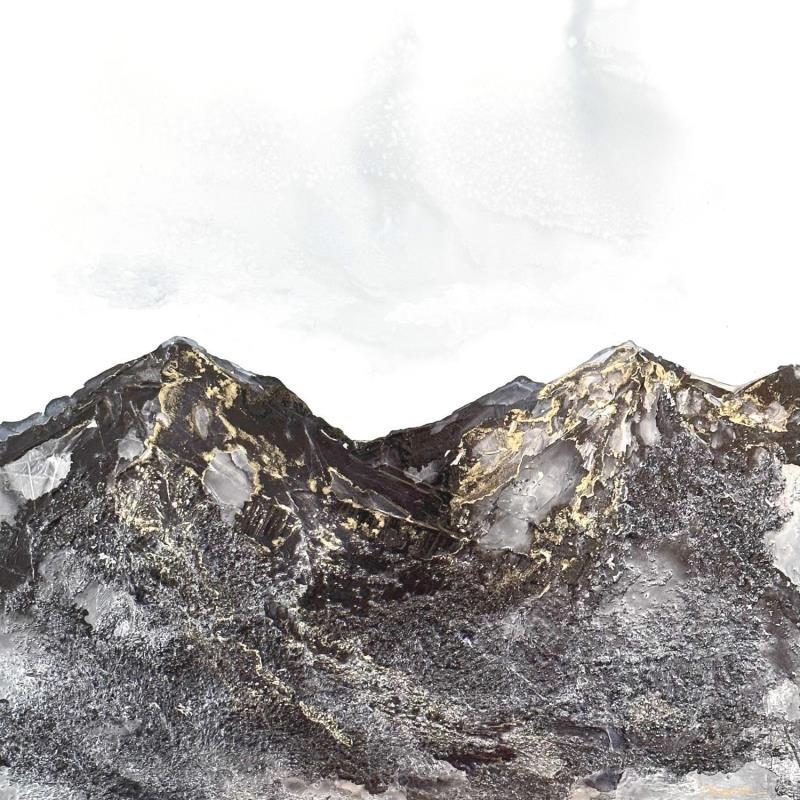 Peinture 1640 Poésie des Indes par Depaire Silvia | Tableau Abstrait Paysages Minimaliste Noir & blanc Acrylique