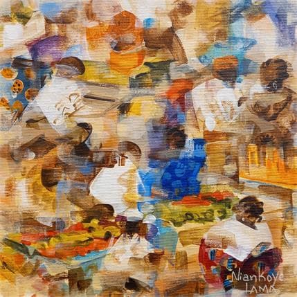 Painting Marché Africain 1 by Lama Niankoye | Painting