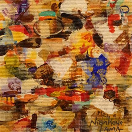 Painting Marché Africain 1 by Lama Niankoye | Painting