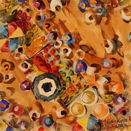 Peinture Place du marché 1 par Lama Niankoye | Tableau Figuratif Acrylique Scènes de vie