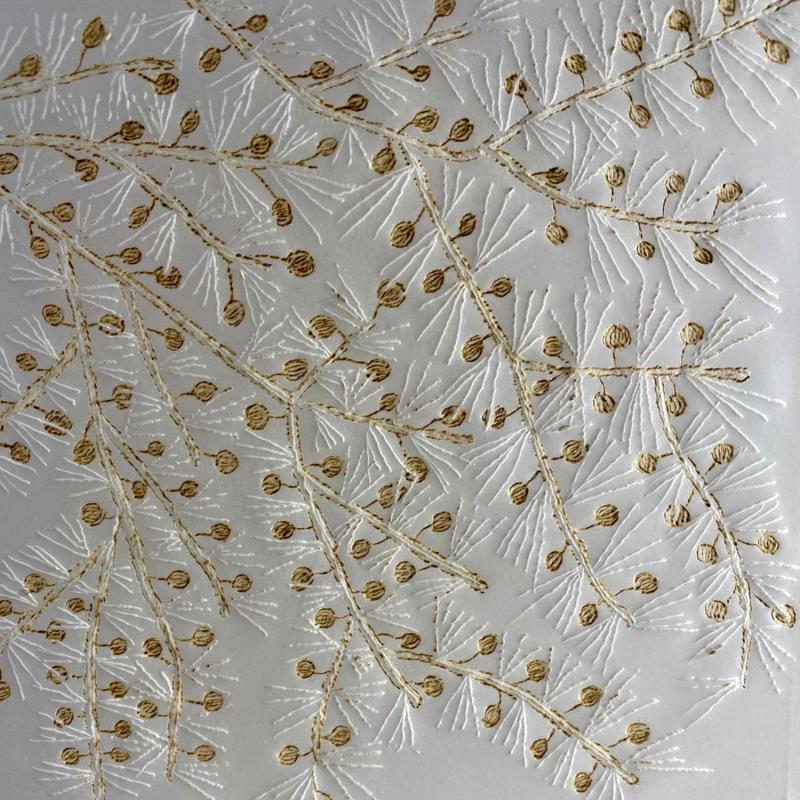 Painting Senteur d'hiver by Caviale Marie | Painting Abstract Minimalist