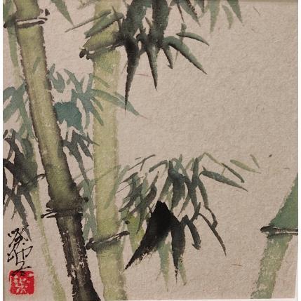 Gemälde Bambou von Yu Huan Huan | Gemälde Figurativ Tinte Natur