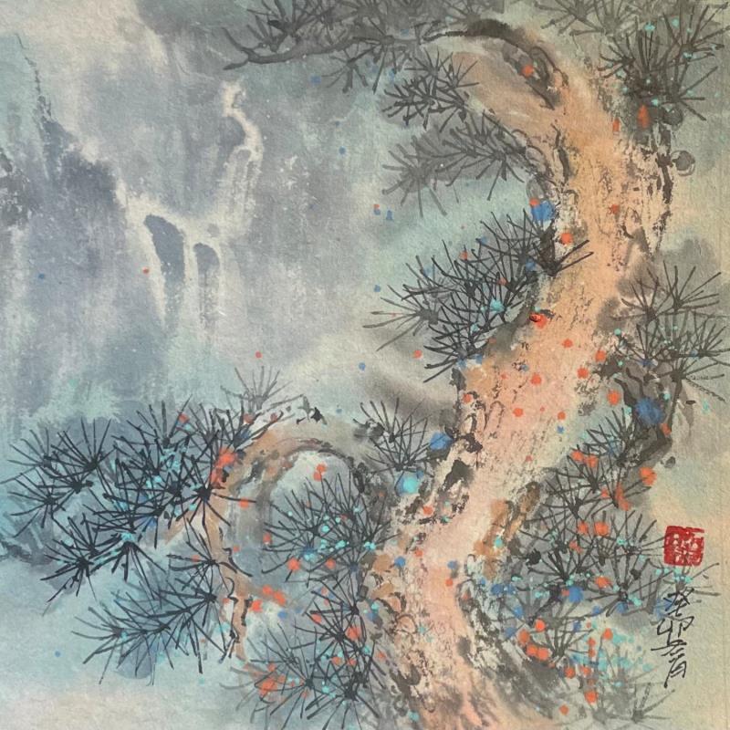 Painting Pine tree by Yu Huan Huan | Painting Figurative Landscapes Nature Watercolor Ink