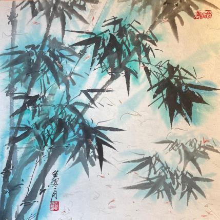 Gemälde Bambou von Yu Huan Huan | Gemälde Figurativ Aquarell, Tinte Natur