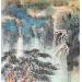 Painting Waterfall by Yu Huan Huan | Painting Figurative Ink