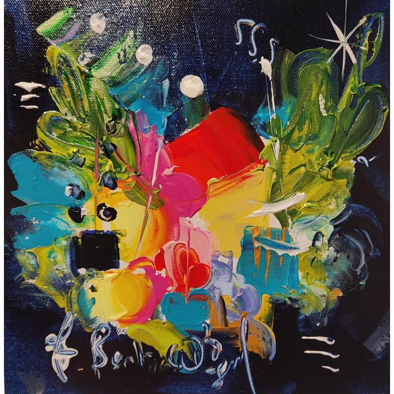 Painting La clé des champs by Bastide d´Izard Armelle | Painting Abstract Landscapes Architecture Acrylic