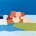Painting Bleu infini by Hirson Sandrine | Painting Abstract Landscapes Nature Minimalist Oil