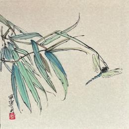 Painting Dragonfly   by Yu Huan Huan | Painting Figurative Ink Animals, Pop icons