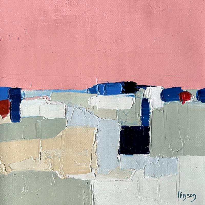 Gemälde Au soleil 2 von Hirson Sandrine  | Gemälde Abstrakt Landschaften Natur Minimalistisch Öl