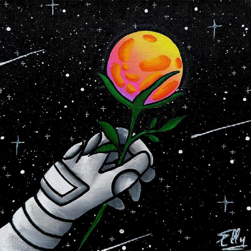 Peinture Fleur de Lune par Elly | Tableau Pop-art Paysages Scènes de vie Acrylique Posca