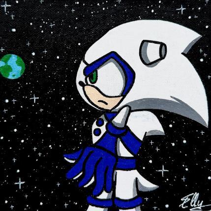 Painting Sonic mission spatiale by Elly | Painting Pop-art Acrylic, Posca Pop icons