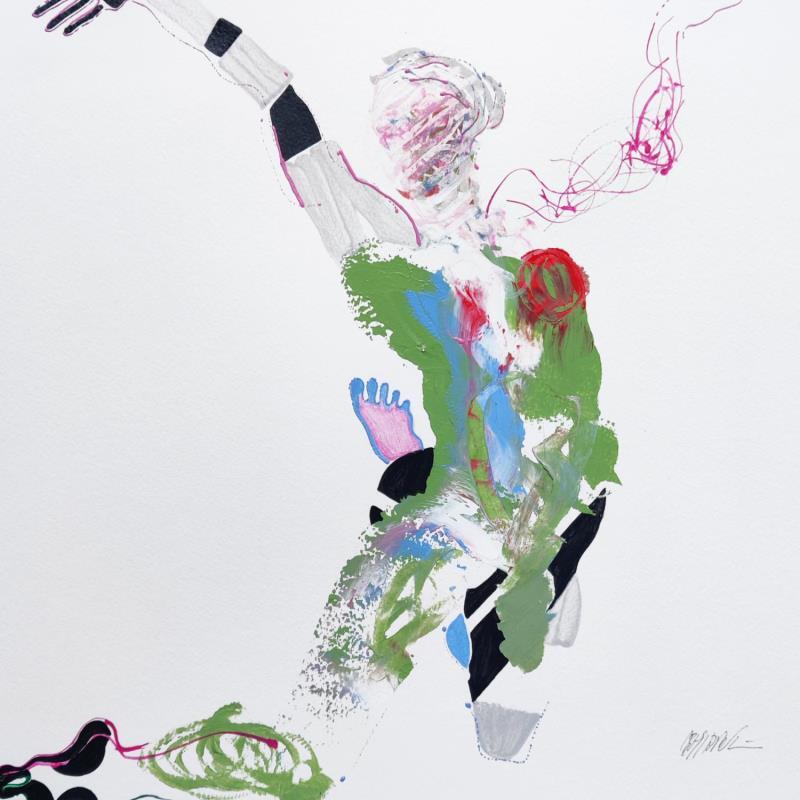 Peinture Si joyeuse par Cressanne | Tableau Figuratif Nu Acrylique Encre