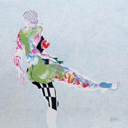 Gemälde Ça tourne vite von Cressanne | Gemälde Figurativ Acryl, Tinte Akt