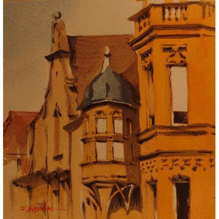 Gemälde Lève les yeux von Seruch Capouillez Isabelle | Gemälde Figurativ Aquarell Urban