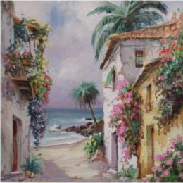 Pintura La palma   (Canarias) por Cabello Ruiz Jose | Pintura Figurativo Aceite Arquitectura