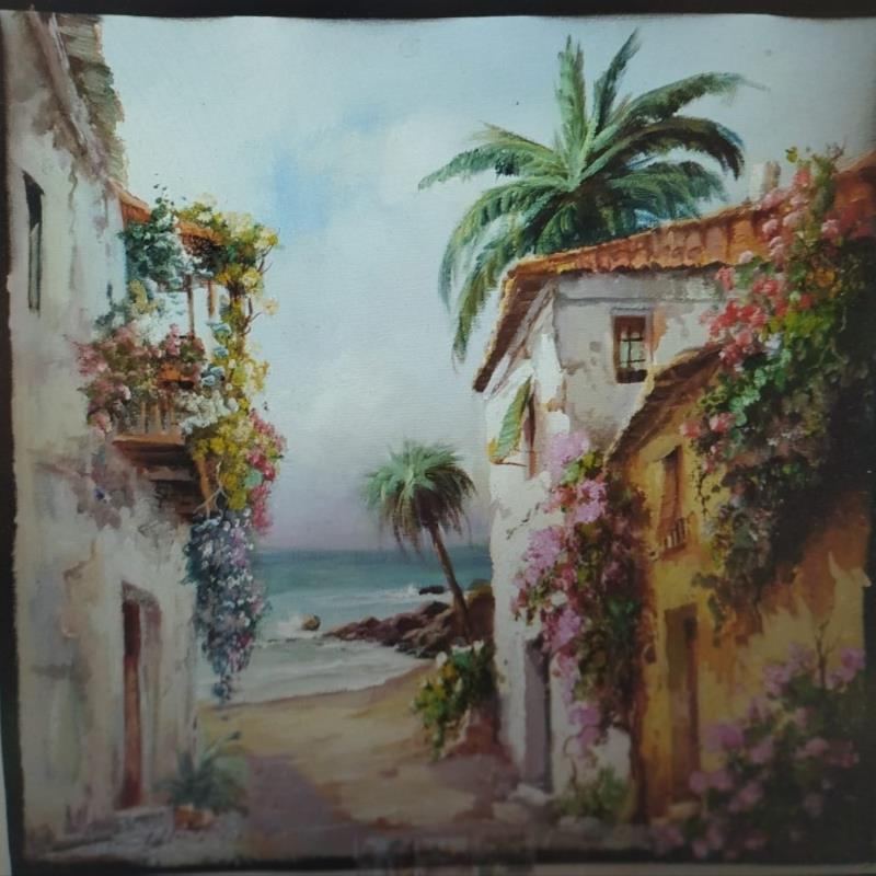 Peinture La palma (Canarias) par Cabello Ruiz Jose | Tableau Figuratif Architecture Huile