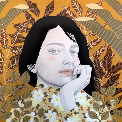 Gemälde Anjali von Alie Loizel | Gemälde Figurativ Acryl Porträt