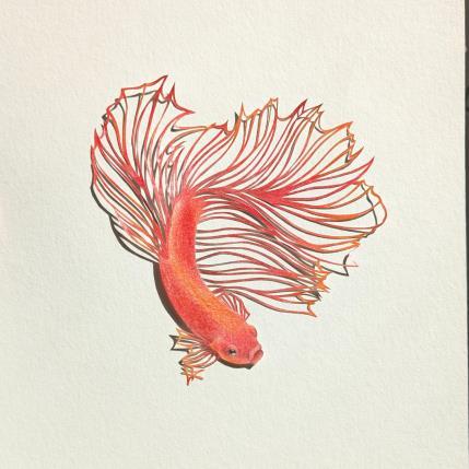 Peinture Combattant 9  par Atalanta Vanessa | Tableau  Carton, Papier Animaux, Marine, Nature