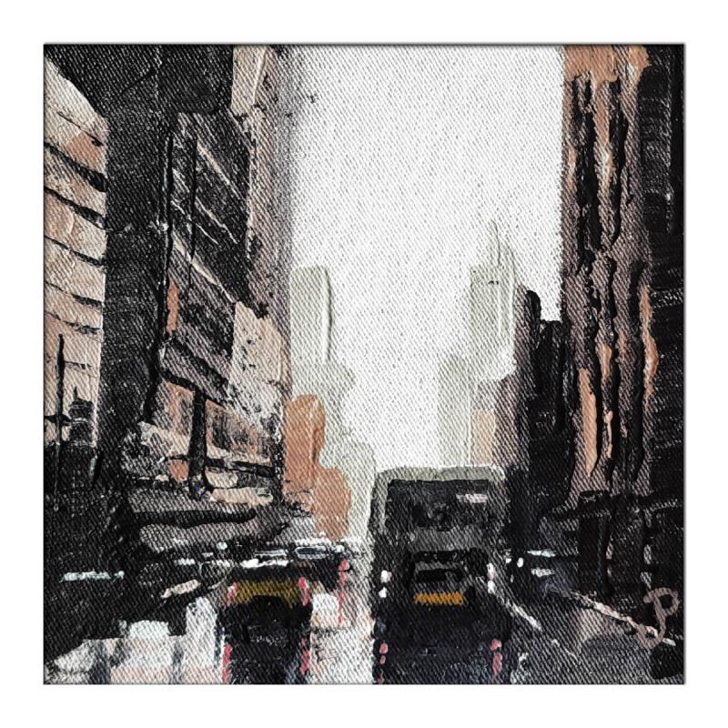 Painting NYC 20  by Poumès Jérôme | Painting Figurative Urban Acrylic