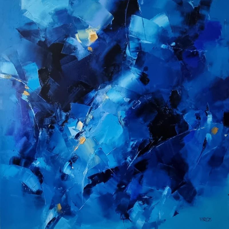 Painting At night I by Virgis | Painting Abstract Minimalist Oil