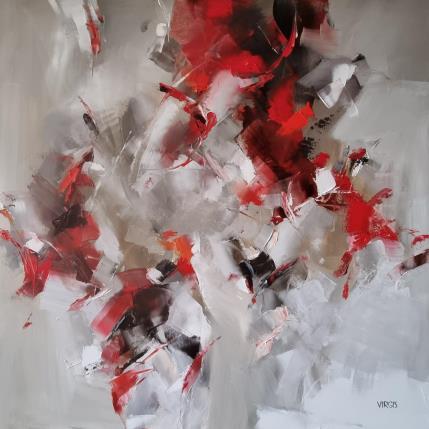 Peinture Winter holidays par Virgis | Tableau Abstrait Huile Minimaliste