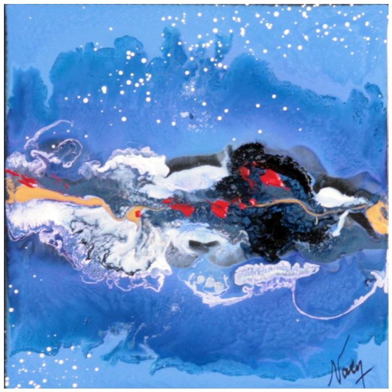 Peinture C2625 par Naen | Tableau Abstrait Acrylique Encre