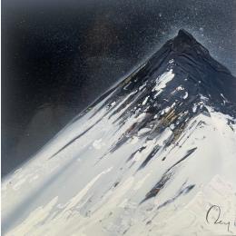 Peinture Now_here par Rey Julien | Tableau Figuratif Feuille d'or, Laque Nature, Noir & blanc, Paysages