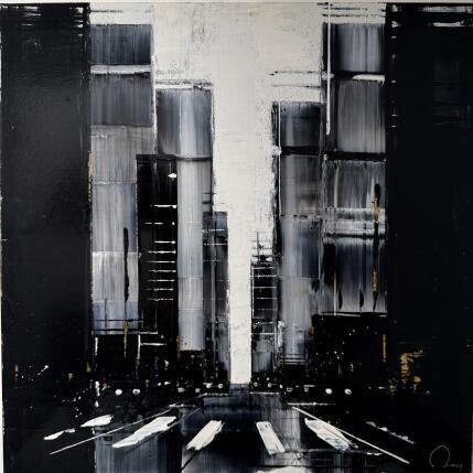 Pintura Mistral por Rey Julien | Pintura Figurativo Hoja de oro, Lacquer Blanco y negro, Urbano