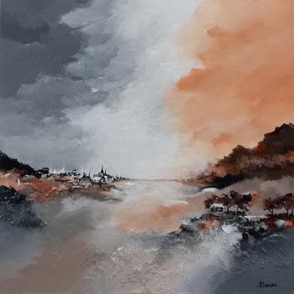 Painting Gairo Vecchio by Pienon Cyril | Painting Figurative Acrylic Landscapes, Marine