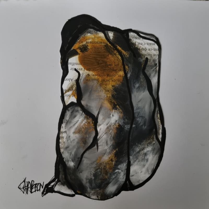 Painting F2 Écritures 1 by Chaperon Martine | Painting Figurative Nude Acrylic