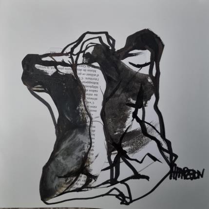 Peinture F3 Écriture 1 par Chaperon Martine | Tableau Figuratif Acrylique Nu
