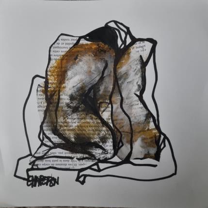 Peinture F3 Écriture 2 par Chaperon Martine | Tableau Figuratif Acrylique Nu