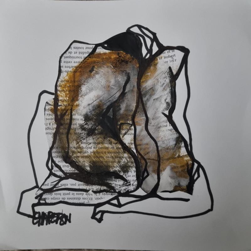 Peinture F3 Écriture 2 par Chaperon Martine | Tableau Figuratif Nu Acrylique