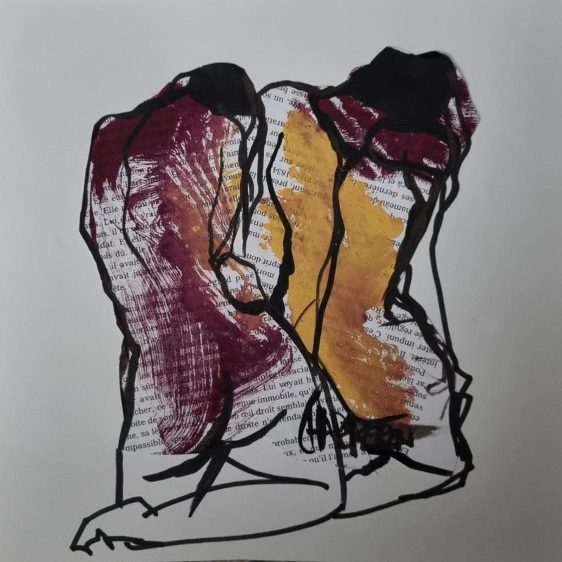 Gemälde F3 Écriture 6 von Chaperon Martine | Gemälde Figurativ Akt Acryl